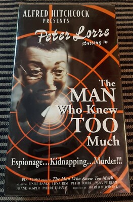 The Man Who Knew Too Much - VHS Factory Sealed - Peter Lorre - Alfred Hitchcock