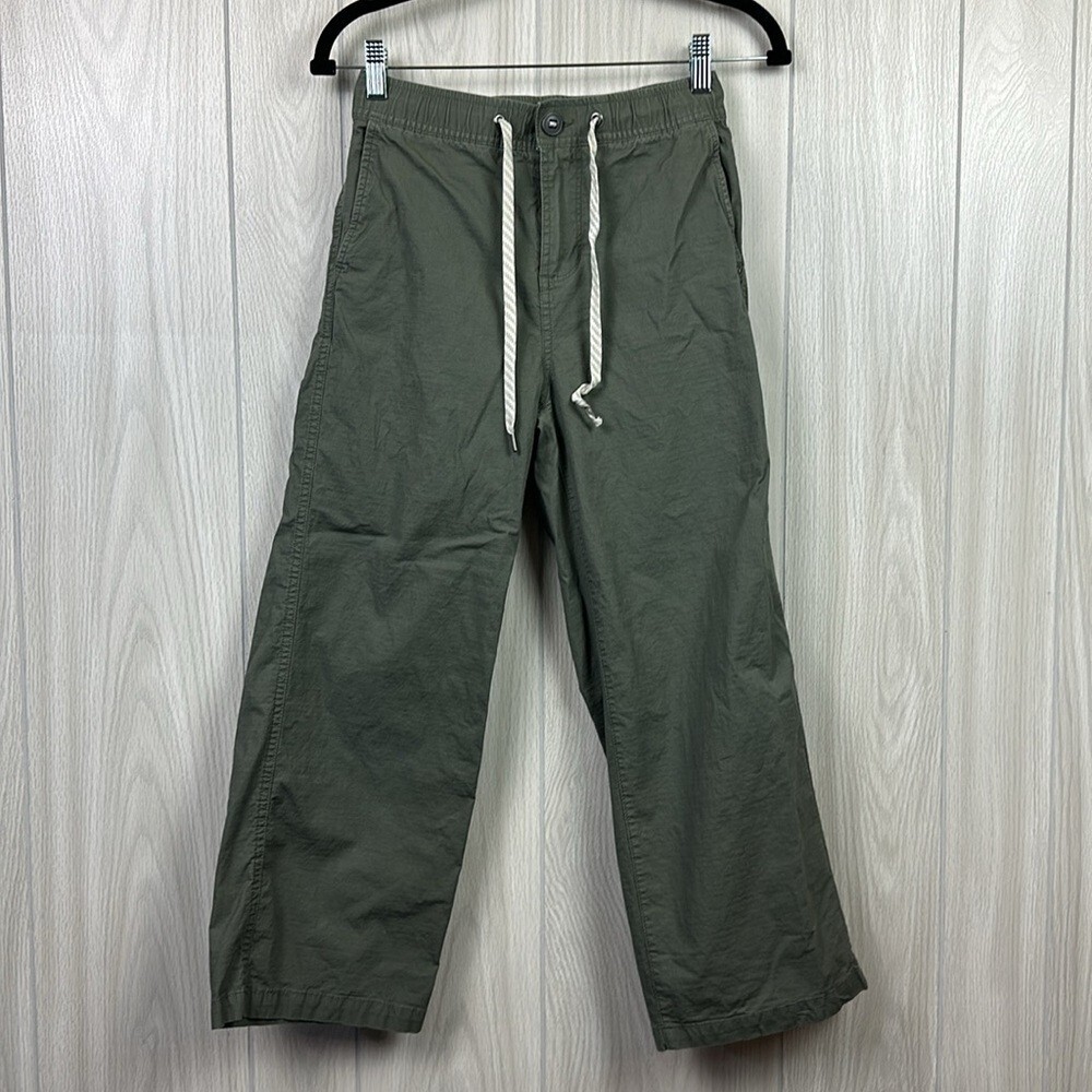 Vuori Womens Green Rip Stop Utility Pocket Drawstring Crop Pants XS