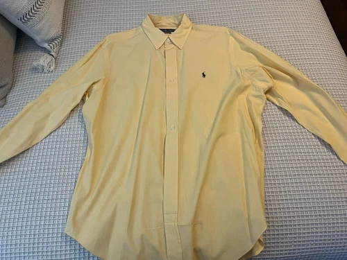 Polo Ralph Lauren Men’s Dress Shirt - Size 16 1/2 36/37 - Yellow - Classic - EUC