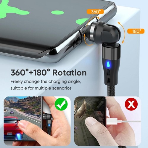 Magnetic USB C to Type C iOS Micro PD 60W Fast Charging Data Cable Right Angle - 第 21/42 張圖片