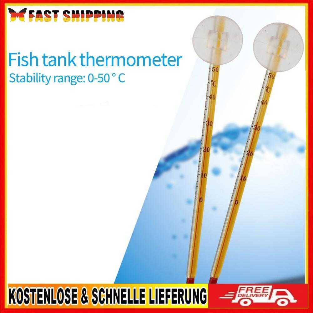 Aquarium Thermometer Suction Cup Fish Tank Glass Water Thermometer