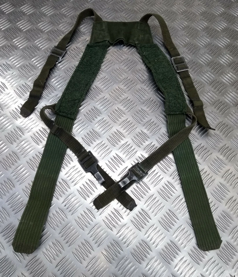 Authentique Vintage Military Distribution Vert Toile Yoke /Jarretelle/Renfort - Photo 2/4