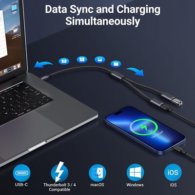 MOGOOD USB C naar USB C female splitter - USB Y splitter kabel (niet voor monitor) C