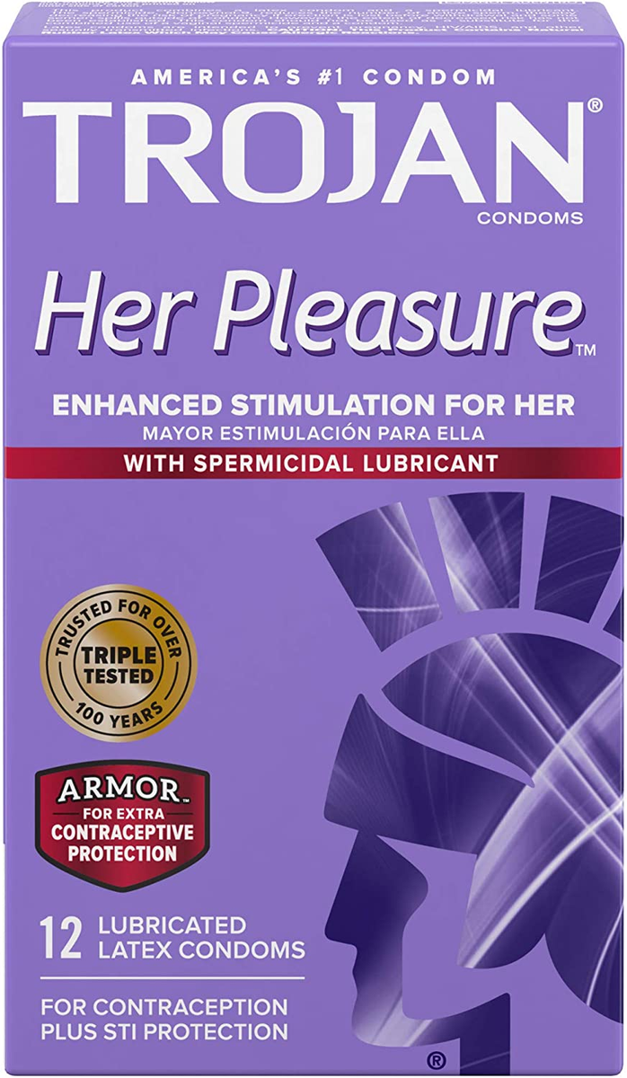 Trojan Her Pleasure Sensations Spermicidal Lubricated Condoms, 12Ct | eBay Trojan Her Pleasure Sensations Spermicidal Lubricated Condoms, 12Ct | eBay