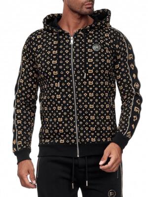 Red Bridge Herren Sweatjacke Kapuzenpullover Reißverschluss Allover Premium