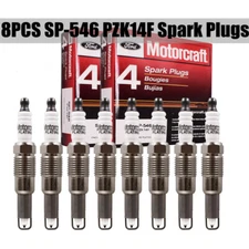8Pcs Motorcraft SP546 Spark Plugs SP-546 PZK14F Genuine New For Ford F150 F250