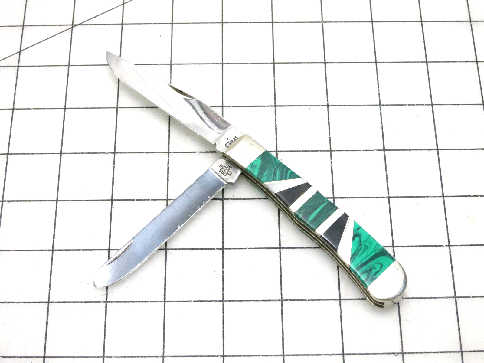 Case XX EX254 SS Mother of Pearl Inlay Stainless Steel Trapper Folding
