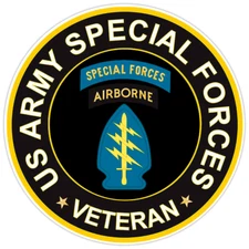 US Army Special Forces Veteran Bumper Sticker Military Vinyl Soldier Decal 5"