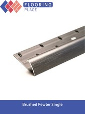 2.7m Superior Brushed Pewter Single Edge Floor Transition Nap Door Plate
