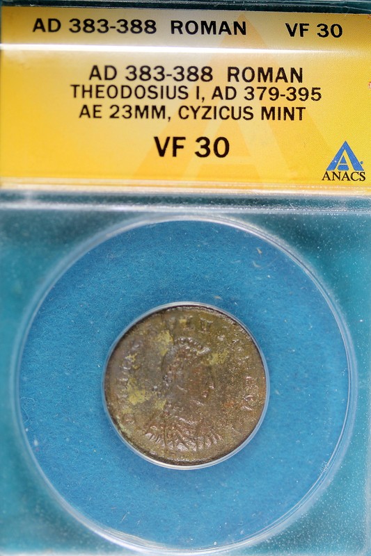 AD383-388 ANACS VF30 Roman Theodosius I Cyzicus Mint! #B7750