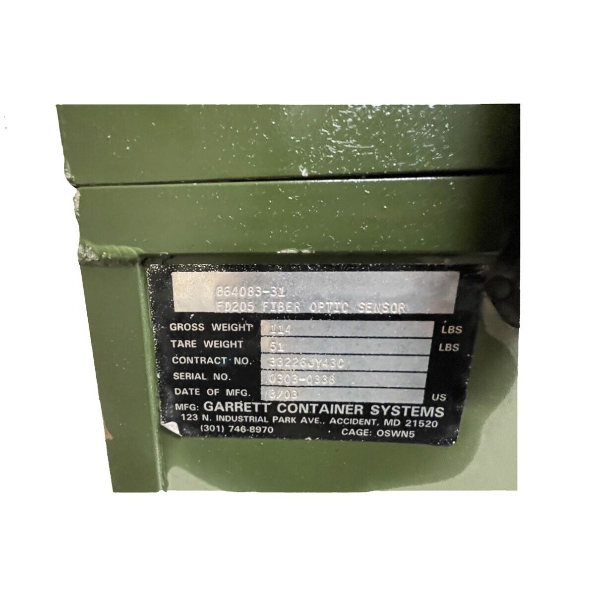 Garret Container Sys 864083-31 B-EMPTY Aluminum Military Case 22.75 x 31 x  25