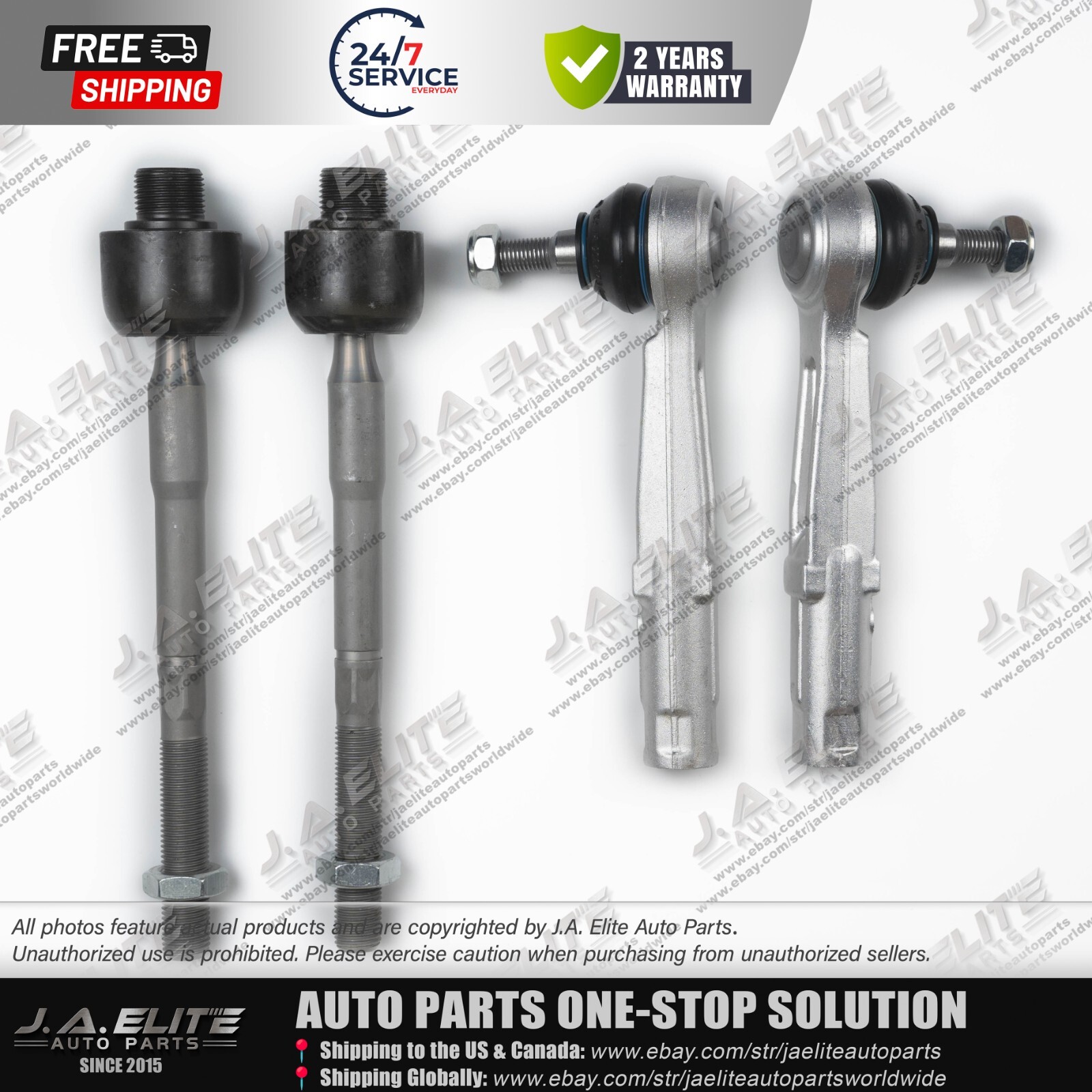 4pcs Left & Right Inner & Outer Tie Rod Kit fit Ferrari California 458 488