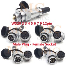 WEIPU WS20 2-12pin Panel Mount Power Cord Connector, Aviation Plug and Socket
