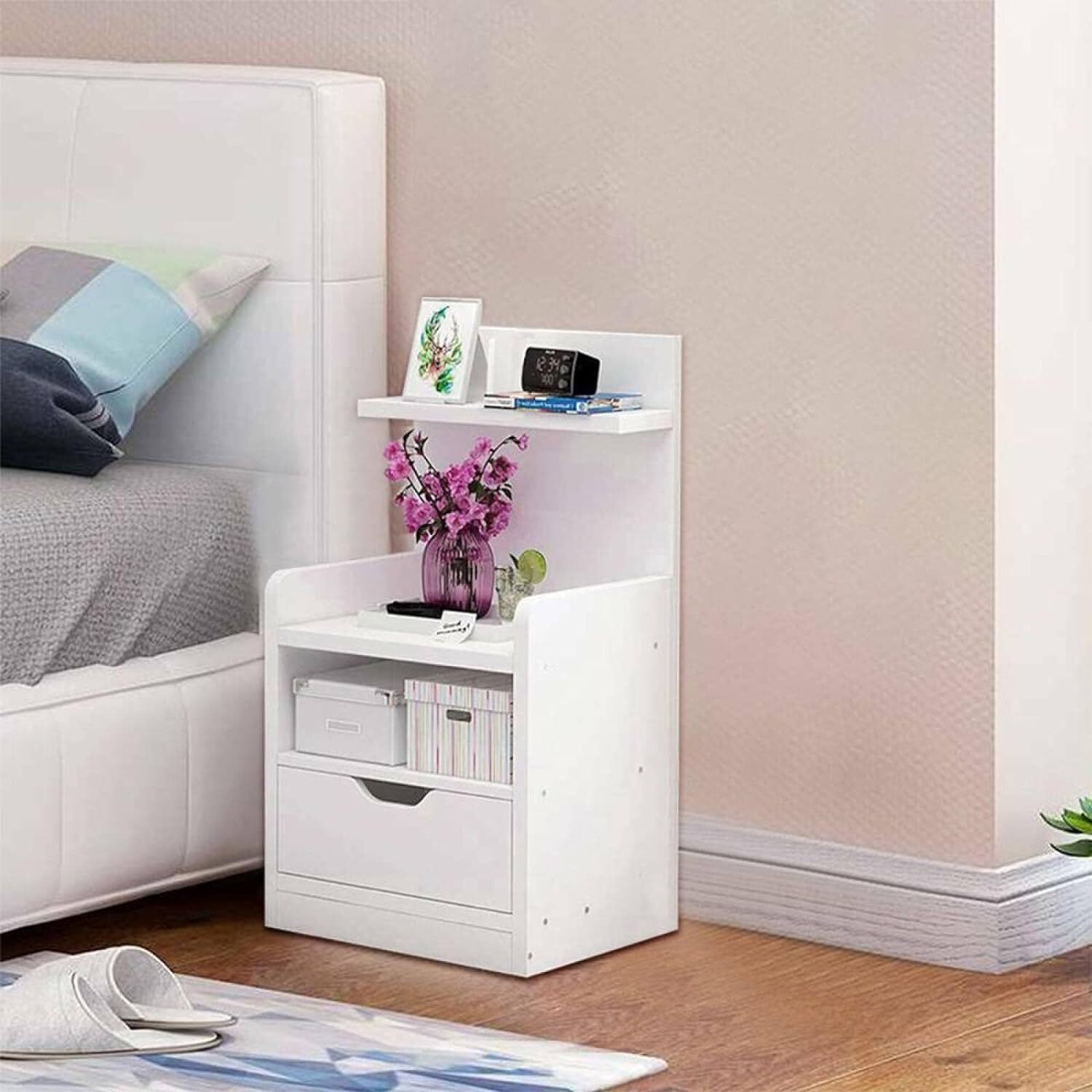 Fashion Bedside Table Drawer Cabinet Bedroom Furniture Storage ...