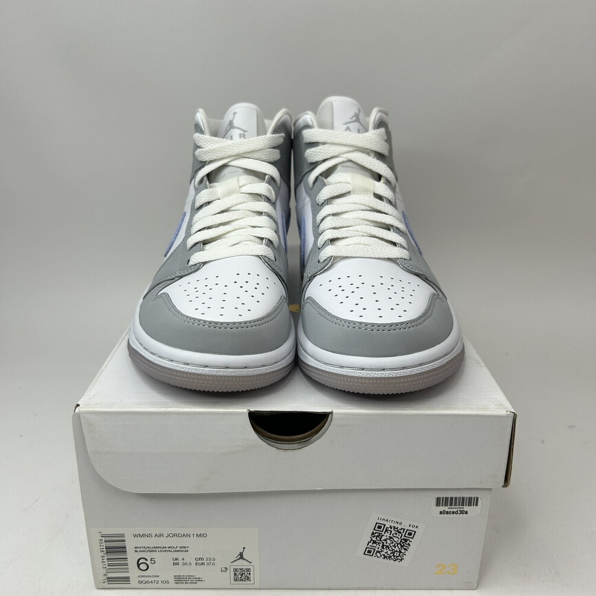 Nike Air Jordan 1 Mid Retro WMNS “Wolf Grey/Aluminum” BQ6472