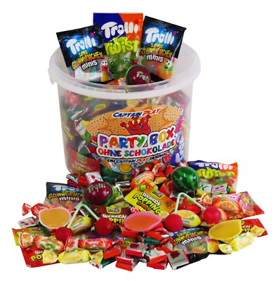 (24,99 /1kg) CAPTAIN PLAY Süßigkeiten Mix ohne Schokolade für 6 Kinder, 1000g
