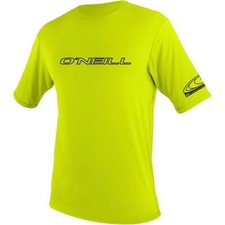 O'Neill Youth Basic Skins UPF 50 Short Sleeve Sun Shirt, Lime, Size 12