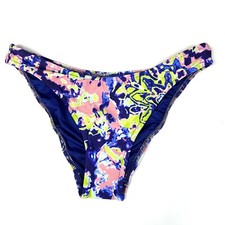 NEW Victorias Secret Small Bikini Bottoms High Cut Cheeky Blue Pink J74 2065