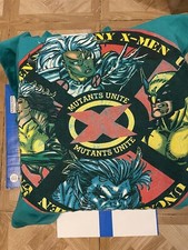 Vintage X-MEN hooded shirt 1993 Marvel Wolverine Storm Rogue Beast USA XMEN 97