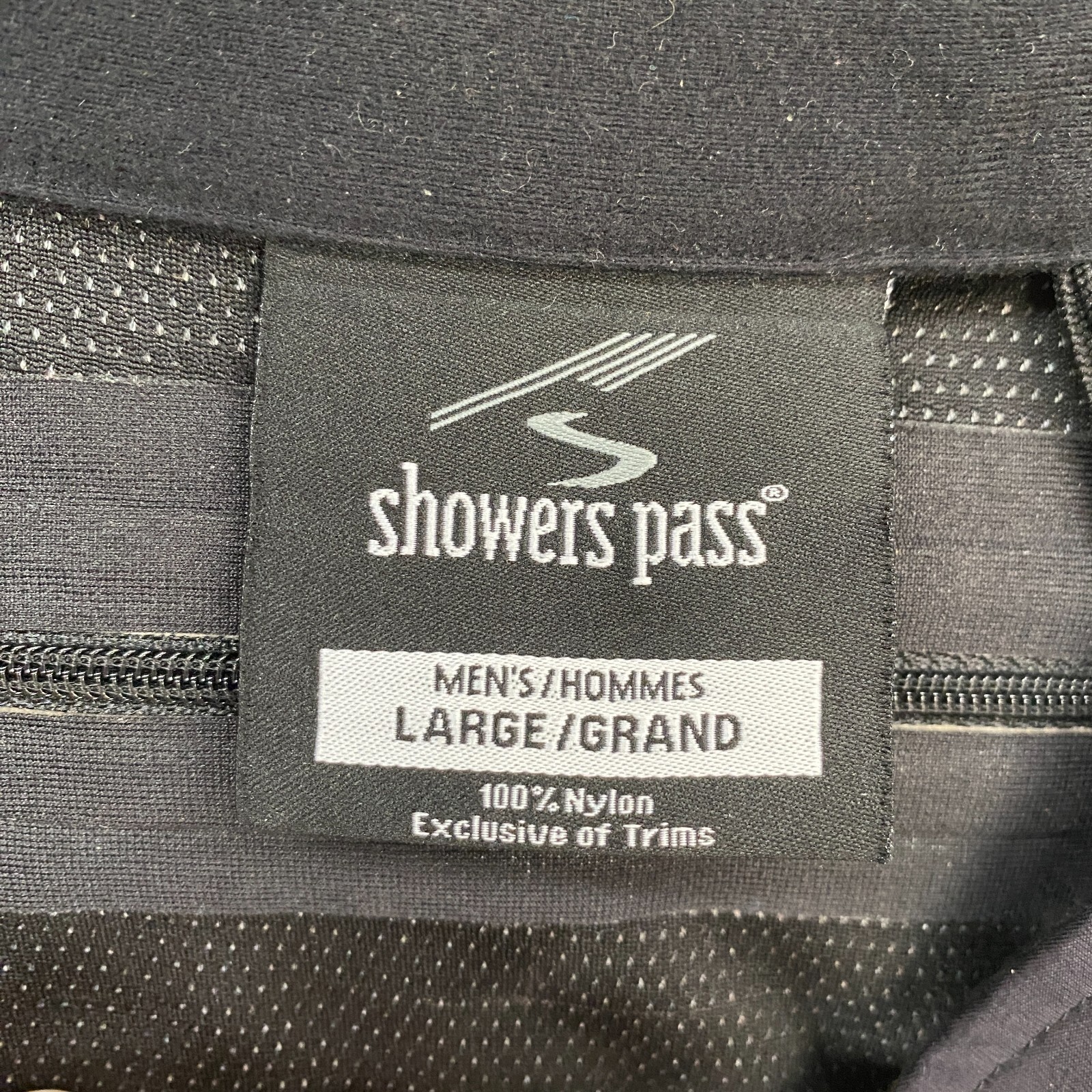 Showers Pass Cycling Jacket Mens Large Black Zip Up Softshell Artex Skyline Bike