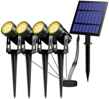 2/4PCS Solar LED Spotlights Outdoor Garden Security Pathway Landscape Lamps US