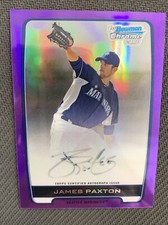 2012 Bowman Chrome #BCA-JP James Paxton 1st Bowman Auto Purple #05/10