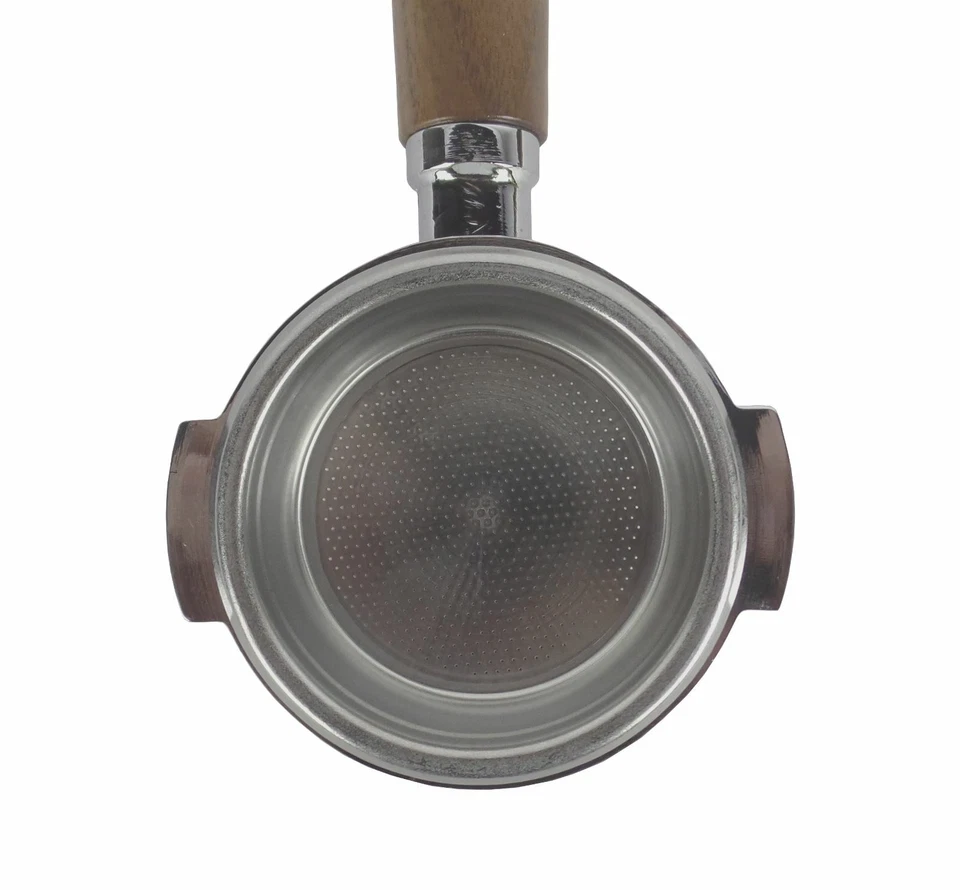 Bodenloser Siebträger für FIORENZATO Espresso Walnussgriff 21g Sieb 3 Tassen - Bild 2 von 4