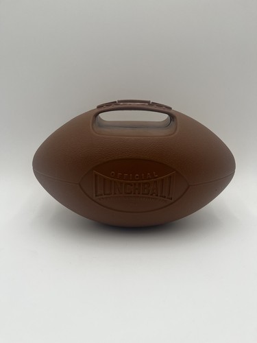 Offizielle LunchBall Brotdose rot Fußballform Vintage 80er Schule Sport Spaß