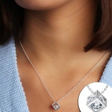 ZIRCONE SIGNORA DONNA CIONDOLO + COLLANA MODA ANNIVERSARIO BRILLANTINO gr