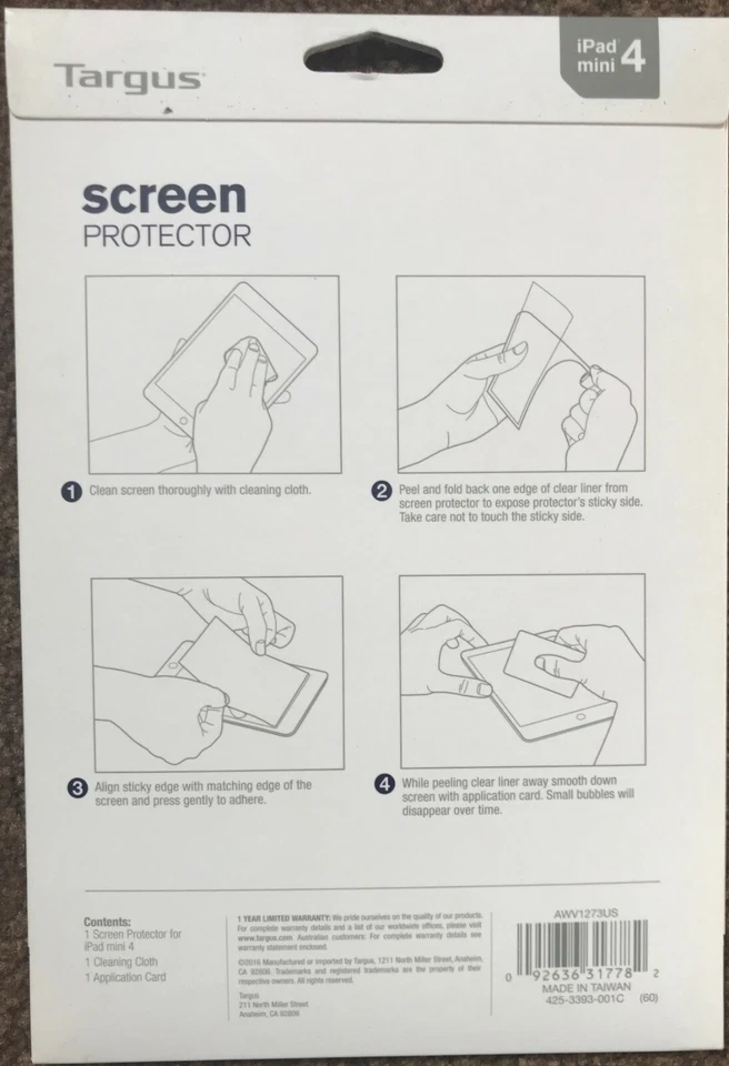 Screen Protector for iPad mini 4 Targus-Bubble Free AWV1273US - Image 2 of 2