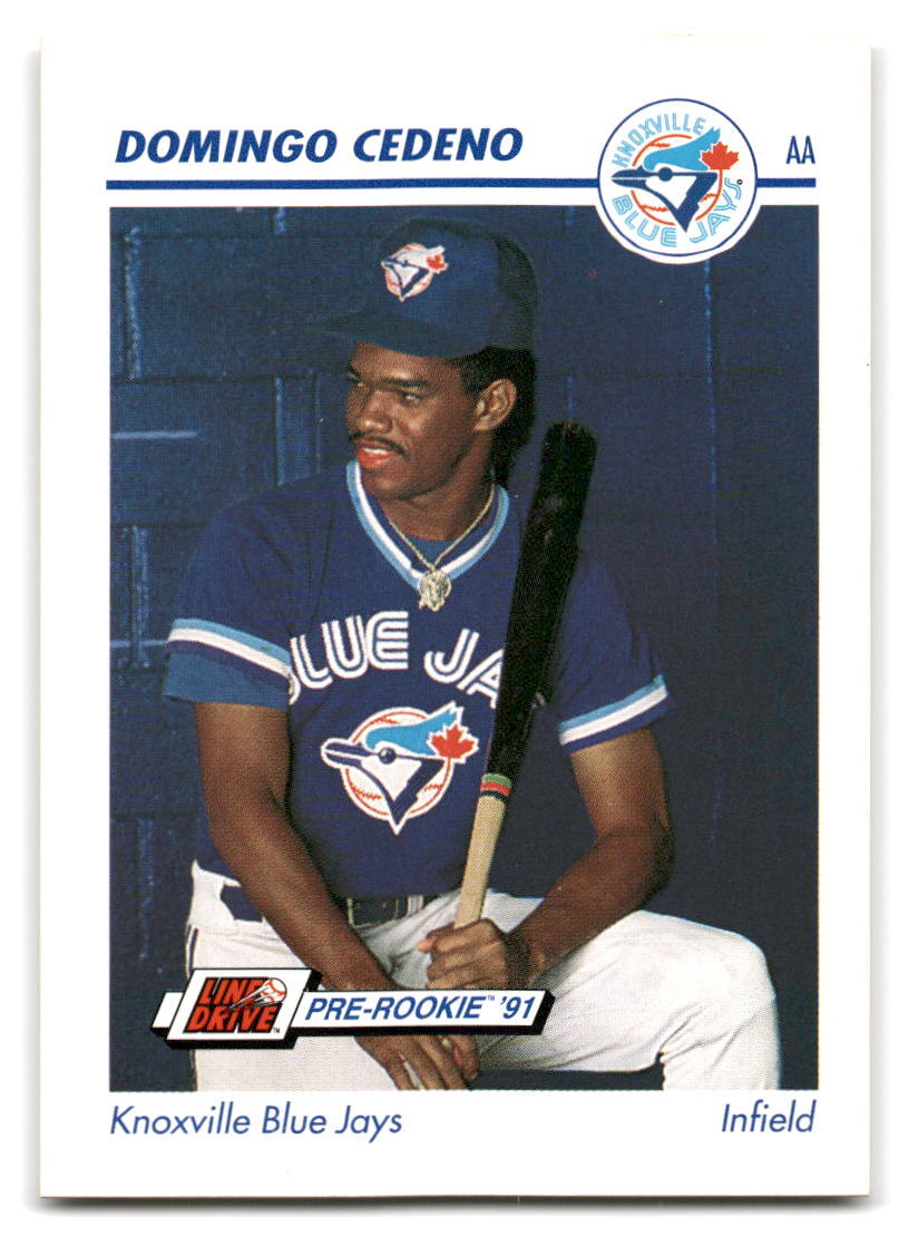 Domingo Cedeno 1991 Line Drive AA #352 Knoxville Blue Jays BASEBALL