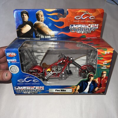 2004 AMERICAN CHOPPER THE SERIES 1:18 SCALE ORANGE COUNTY FIRE BIKE