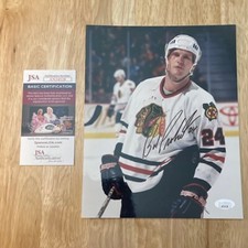 BOB PROBERT Chicago Blackhawks AUTOGRAPHED/SIGNED 8 x 10 Photo (JSA) *DECEASED*