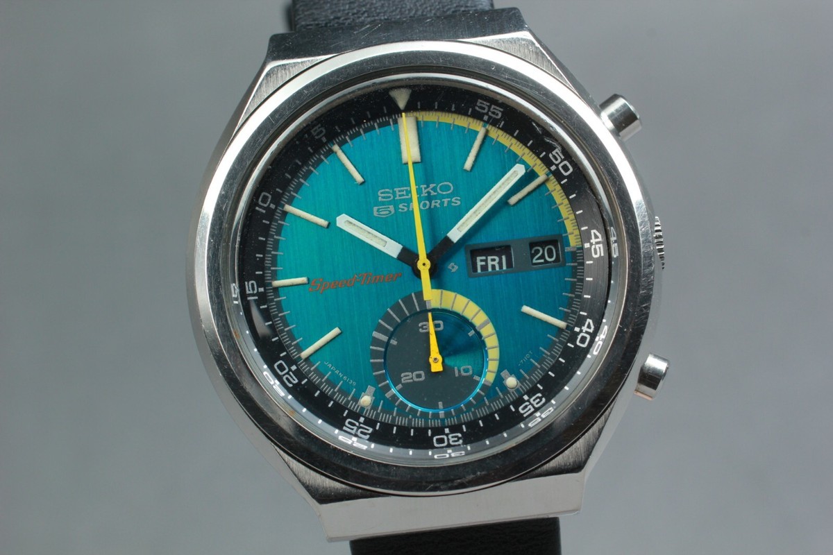 Rare Vintage Seiko 5 Sports Speed timer Sunrise 6139-7060 Rare Vintage Seiko 5 Sports Speed timer Sunrise 6139-7060