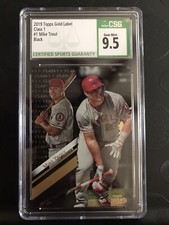 2019 Topps Gold Label Class 2 Black Mike Trout #1 CSG 9.5 Gem Mint Angels