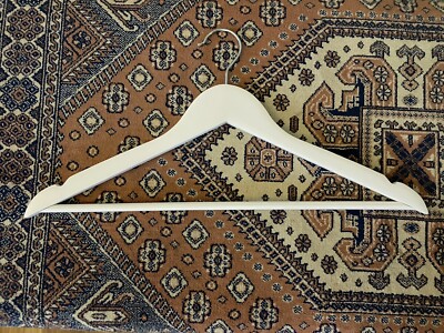 NEW! AmazonBasics Wood Suit Clothes Hangers - White  (Set Of 9) Bridesmaids