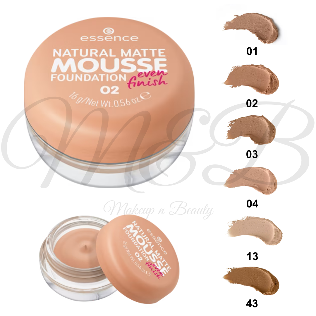 Essence Foundation Mousse Natural Matte – Mattierende Make-up-Base, Farbe 70
