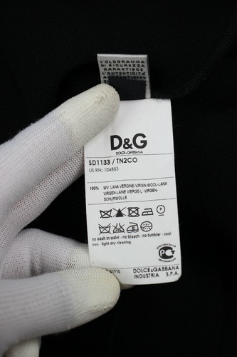 Auténtico Vestido Informal Usado de Lana Negra Sin Mangas DOLCE&GABBANA Talla XS - Imagen 6 de 12