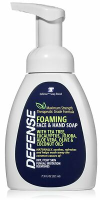 DEFENSE Soap | Foaming Face & Hand Soap 7.5 Oz w/ Tea Tree Eucalyptus Aloe Vera