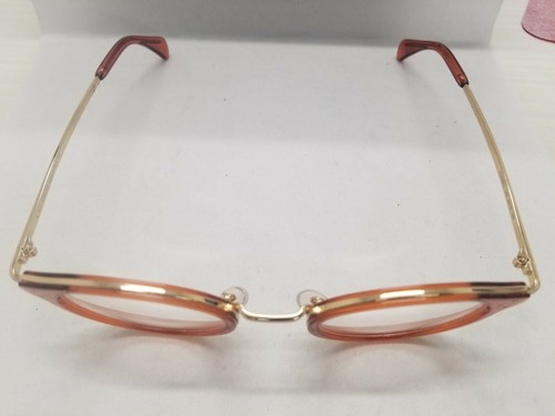 BEAUTIFUL CELINE CL00051U 042 ROUND ORANGE/GOLD FINE EYEGLASSES FRAME 46-22-145 - Picture 5 of 5