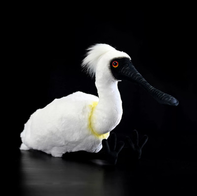 30cm Black faced Spoonbill Plush Toy Doll Cute Simulation Spoonbill Doll Gift