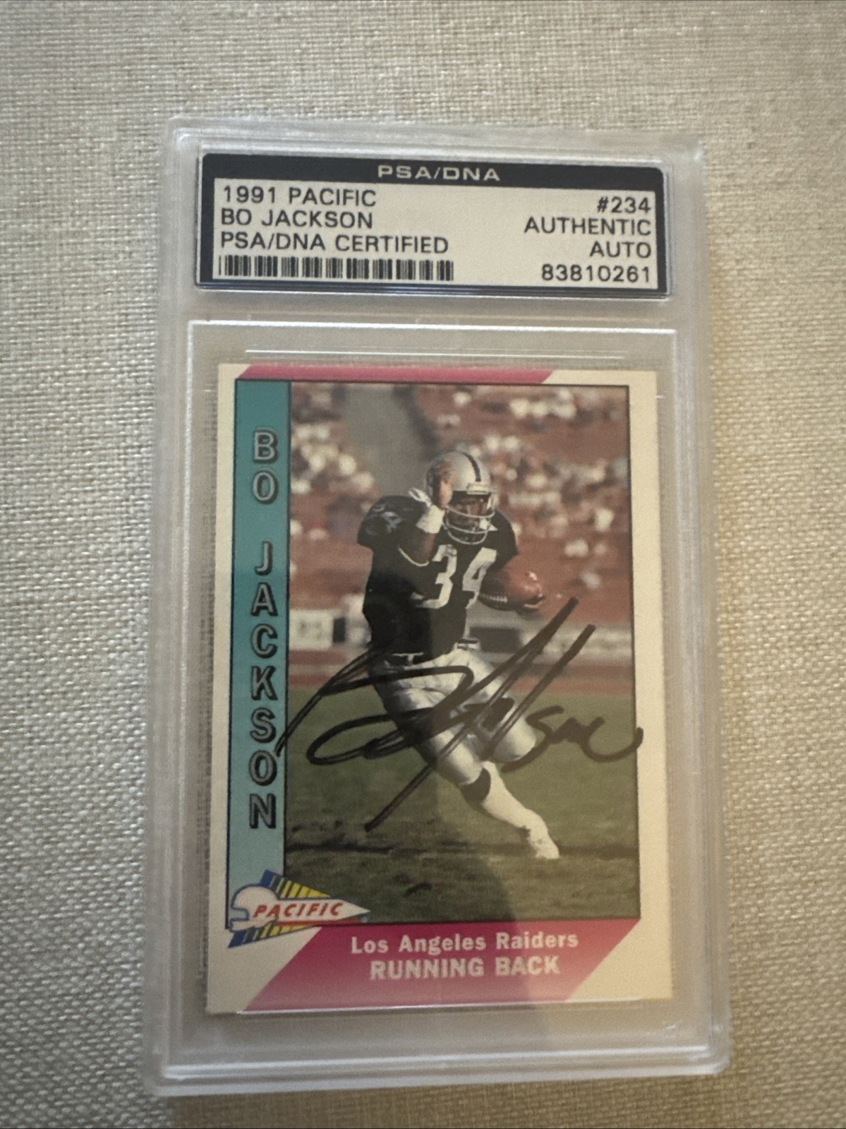 1991 Pacific PSA/DNA #234 BO JACKSON Autographed 