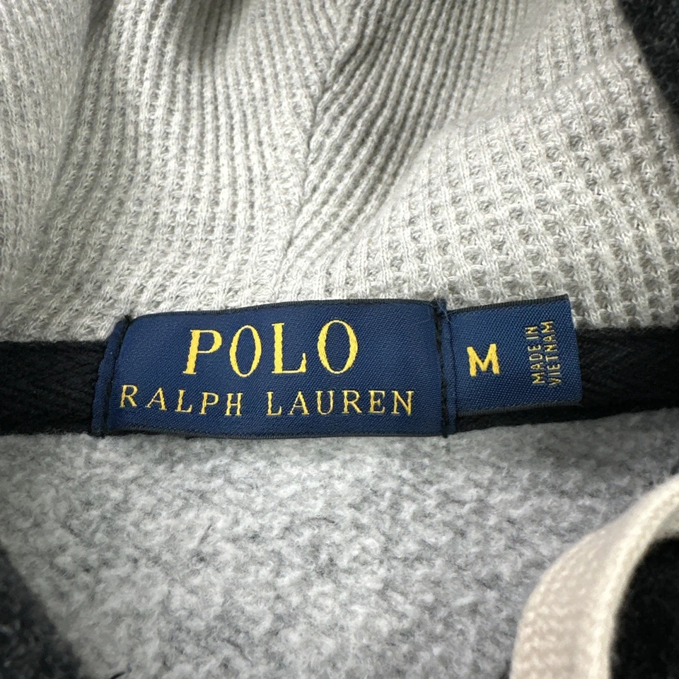 Polo Ralph Lauren Sudadera con Capucha Hombres Gris Medio Cremallera Completa Sudadera Térmica Logo de Poni Foto 2 de 4
