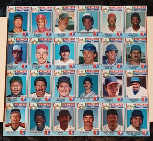 1988 Chef Boyardee MLB Baseball - RARE Uncut Card Sheet
