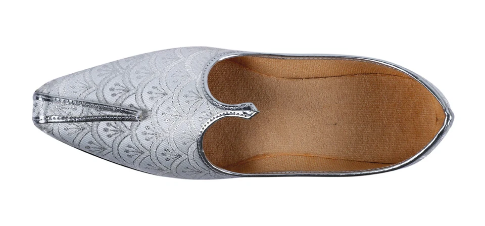 Mens flat jutti Indian wedding mojari sherwani ethnic shoes US size 8-12 LOTUS - Image 3 of 4