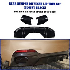 Heckstoßstange Diffusor Lippe Kit Für BMW X6 F16 M Sport 2014-2019 2015 Schwarz