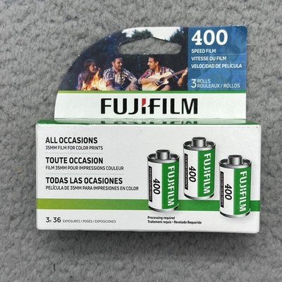 NISP FUJIFILM 400 ISO 35mm Film 3x 36 EXP All Occasions Color Print Film 05/2025