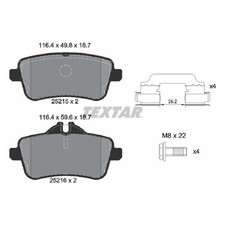Satz Bremsbeläge Bremsklötze hinten für Mercedes GL-Klasse X166 | 24411882