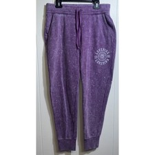 Pink Victoria's Secret Purple Acid Wash Jogger Sweatpants Love Pink 1986 Small