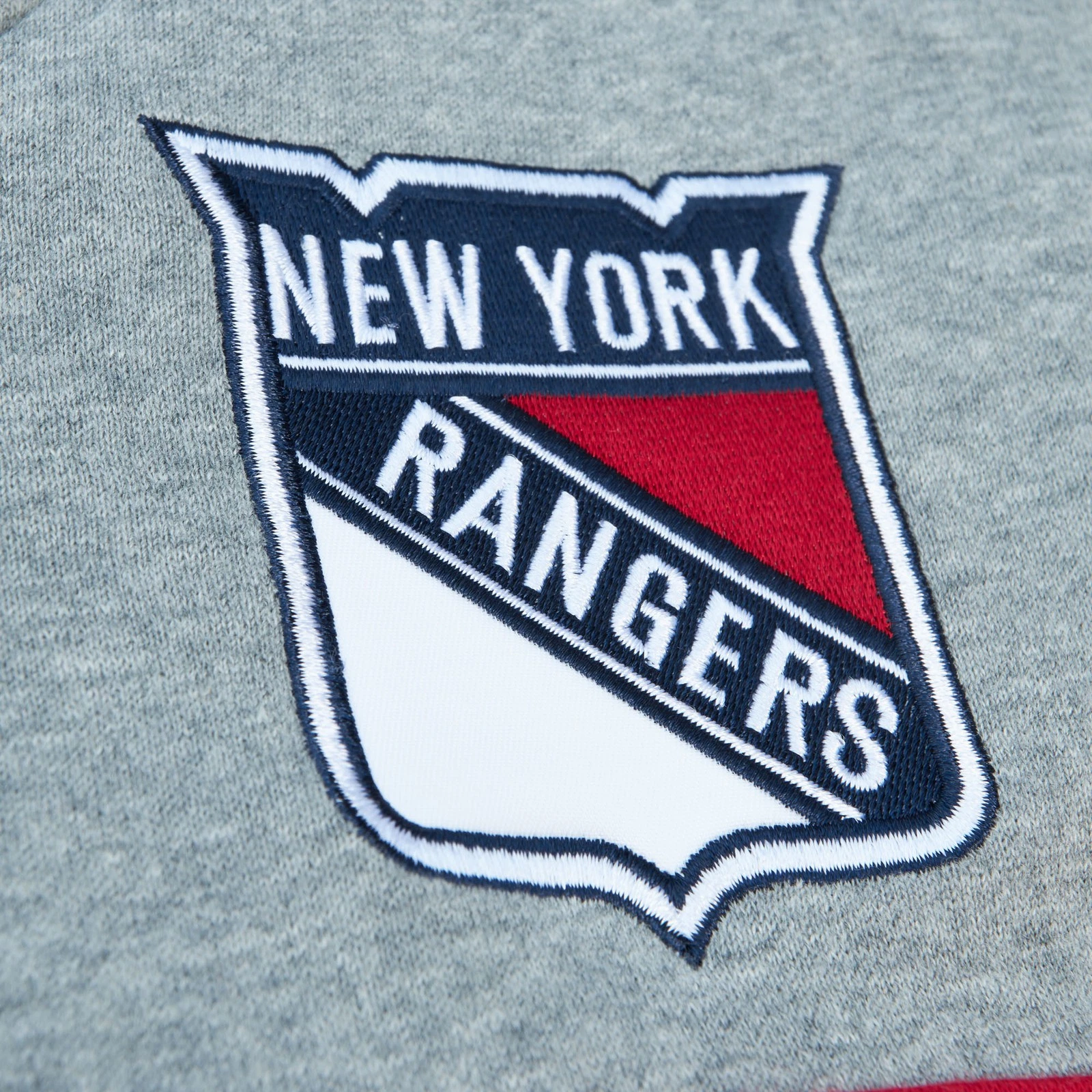 Felpa con cappuccio pullover uomo Mitchell & Ness blu grigio New York Rangers Head Coach